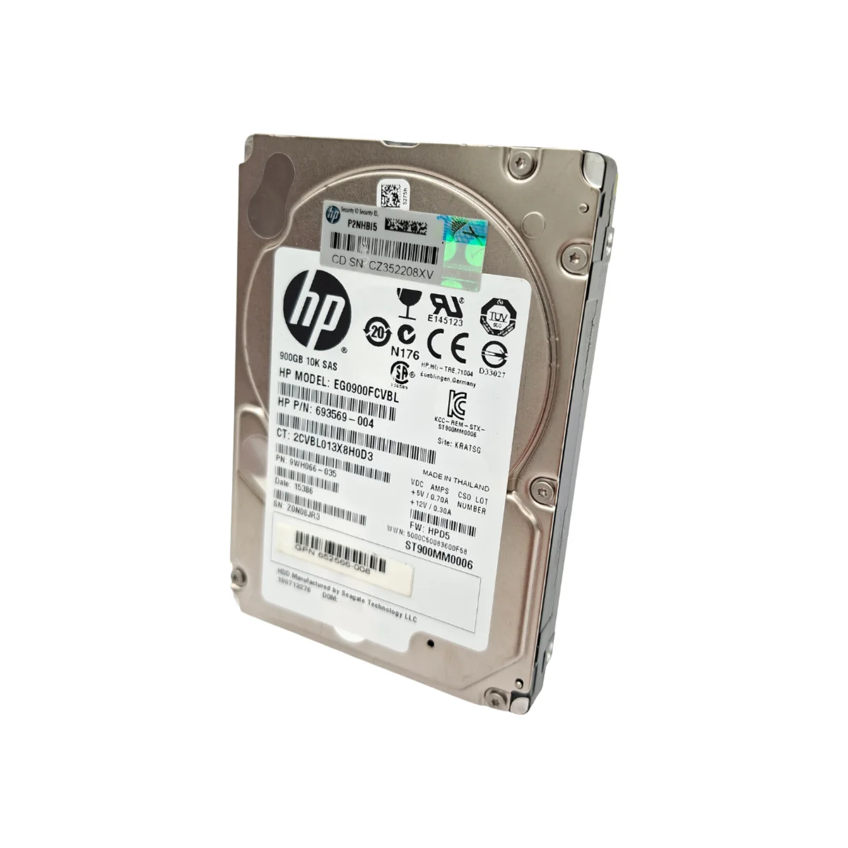 HP 900GB 2,5" 10k SAS EG0900FCVBL 693569-004