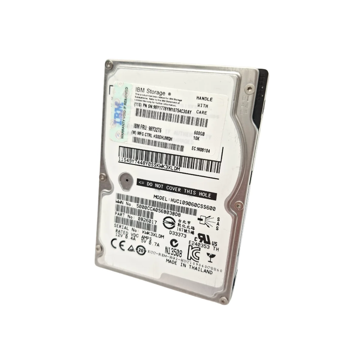 IBM 600GB 2,5" 10k SAS HUC109060CSS600 98Y3276