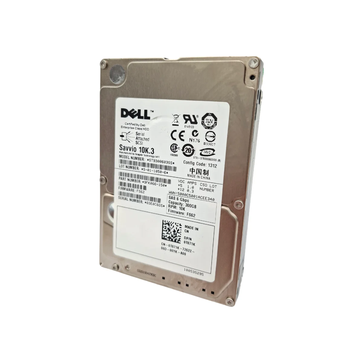 Dell 300GB 2,5" 10k SAS ST9300603SS 0T871K T871K