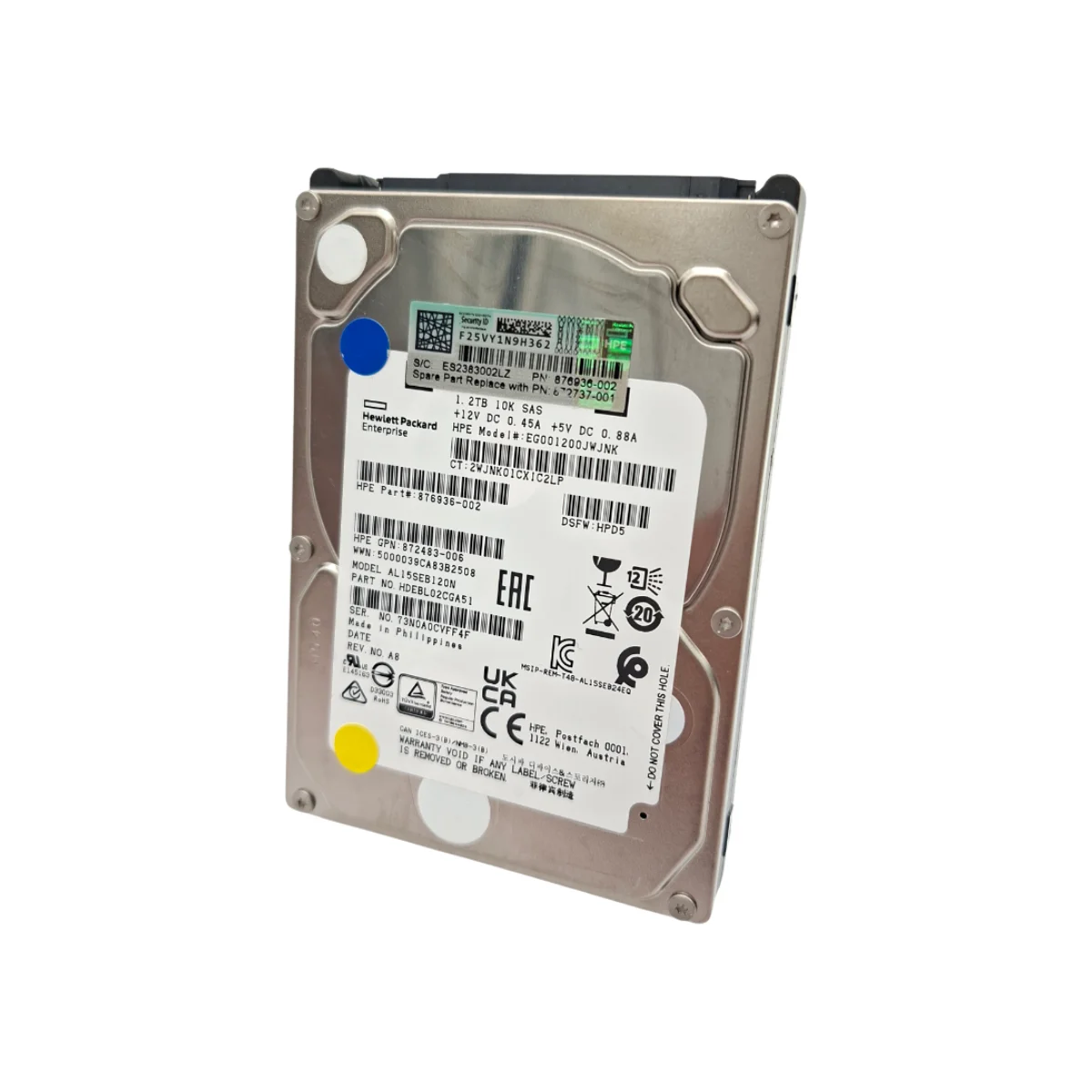HP 1,2TB 2,5" 10k SAS EG001200JWJNK 876936-002