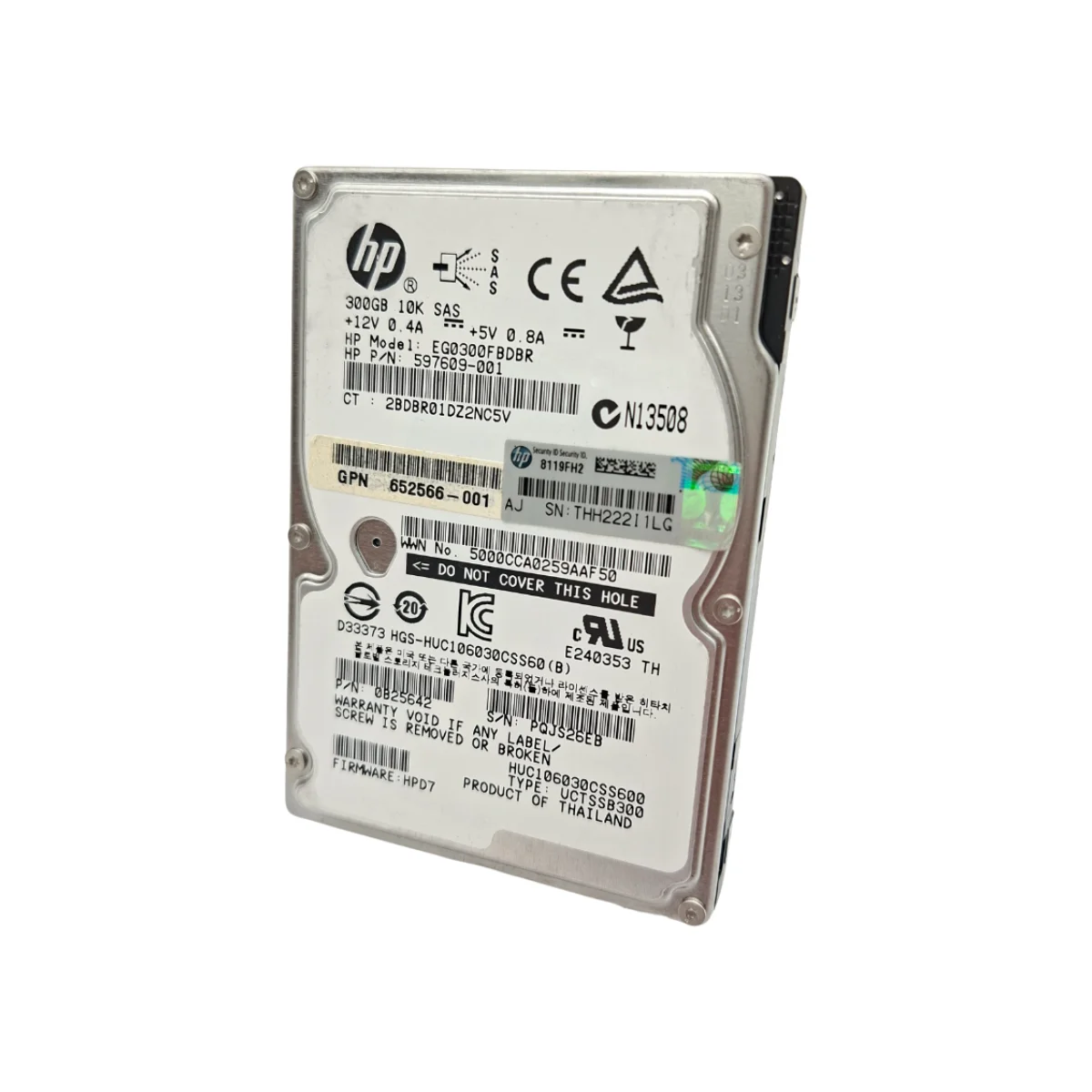 HP 300GB 2,5" 10k SAS EG0300FBDBR 597609-001