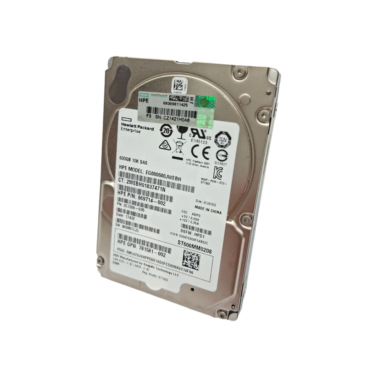 HPE 600GB 2,5" 10k SAS EG000600JWEBH 869714-002