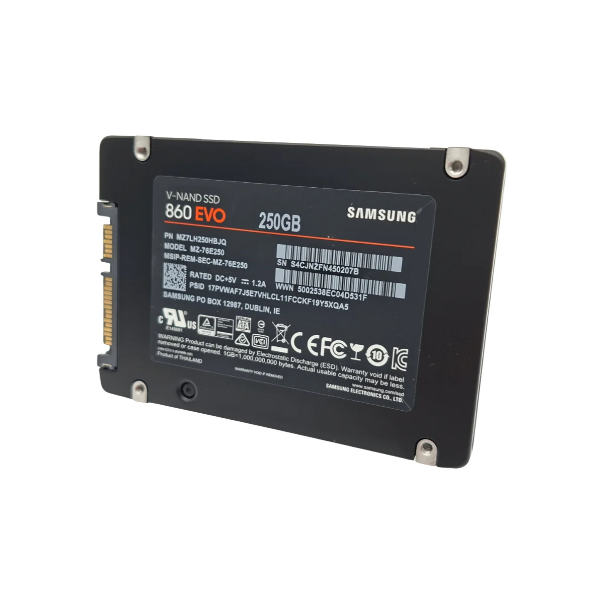Samsung 250GB 2,5" SSD SATA MZ-76E250 MZ7LH250HBJQ