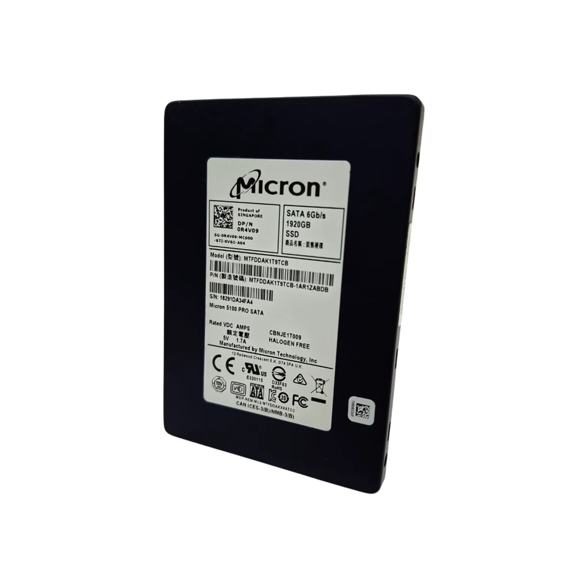 Micron 1,92TB 2,5" SSD SATA MTFDDAK1T9TCB MTFDDAK1T9TCB-1AR1ZABDB
