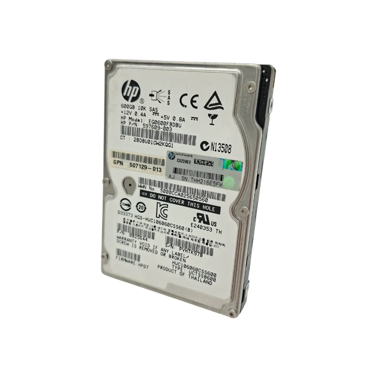 HP 600GB 2,5" 10k SAS EG0600FBDBU 597609-003