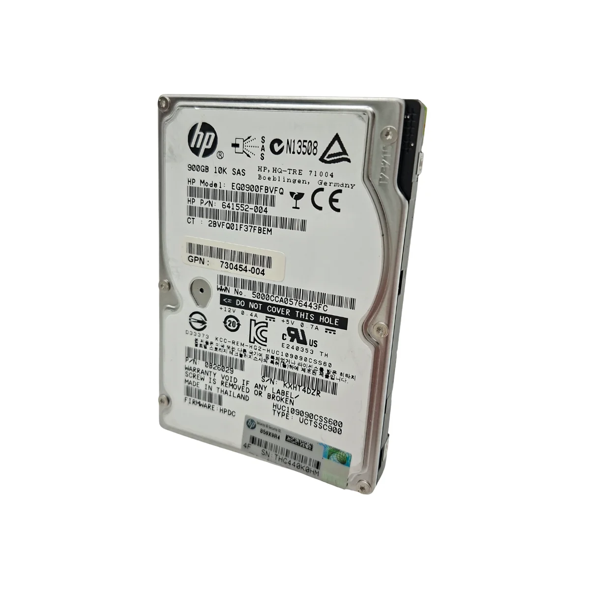 HP 900GB 2,5" 10k SAS EG0900FBVFQ 641552-004