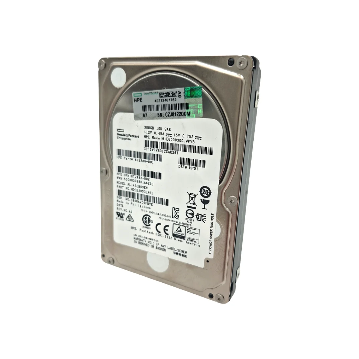 HPE 300GB 2,5" 10k SAS EG000300JWFVB 872286-001