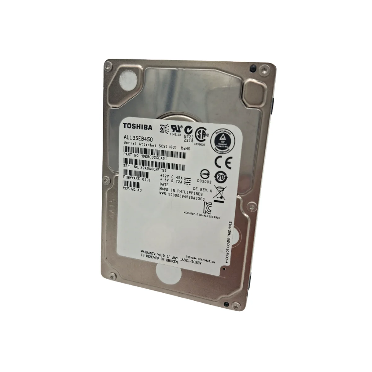 Toshiba 450GB 2,5" 10k SAS AL13SEB450 HDEBC02GEA51