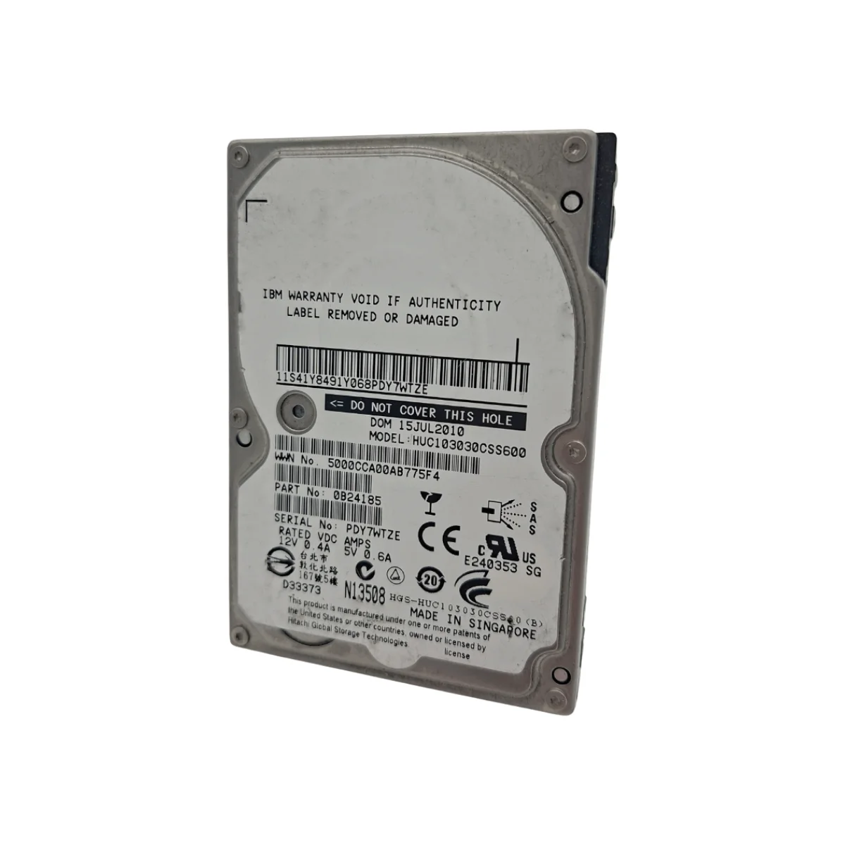 IBM 300GB 2,5" 10k SAS HUC103030CSS600 0B24185