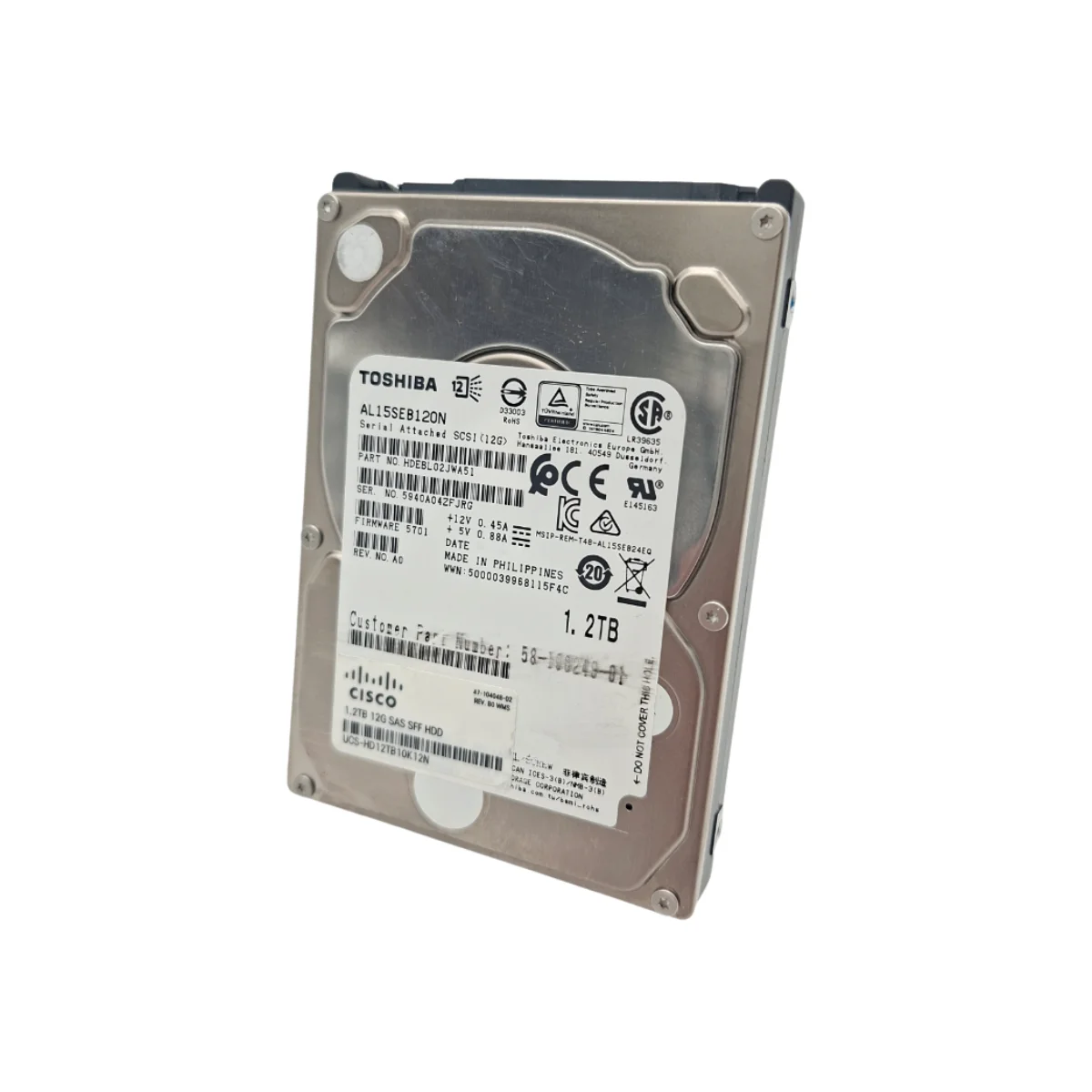 Cisco 1,2TB 2,5" 10K SAS AL15SEB120N UCS-HD12TB10K12N 58-100249-01