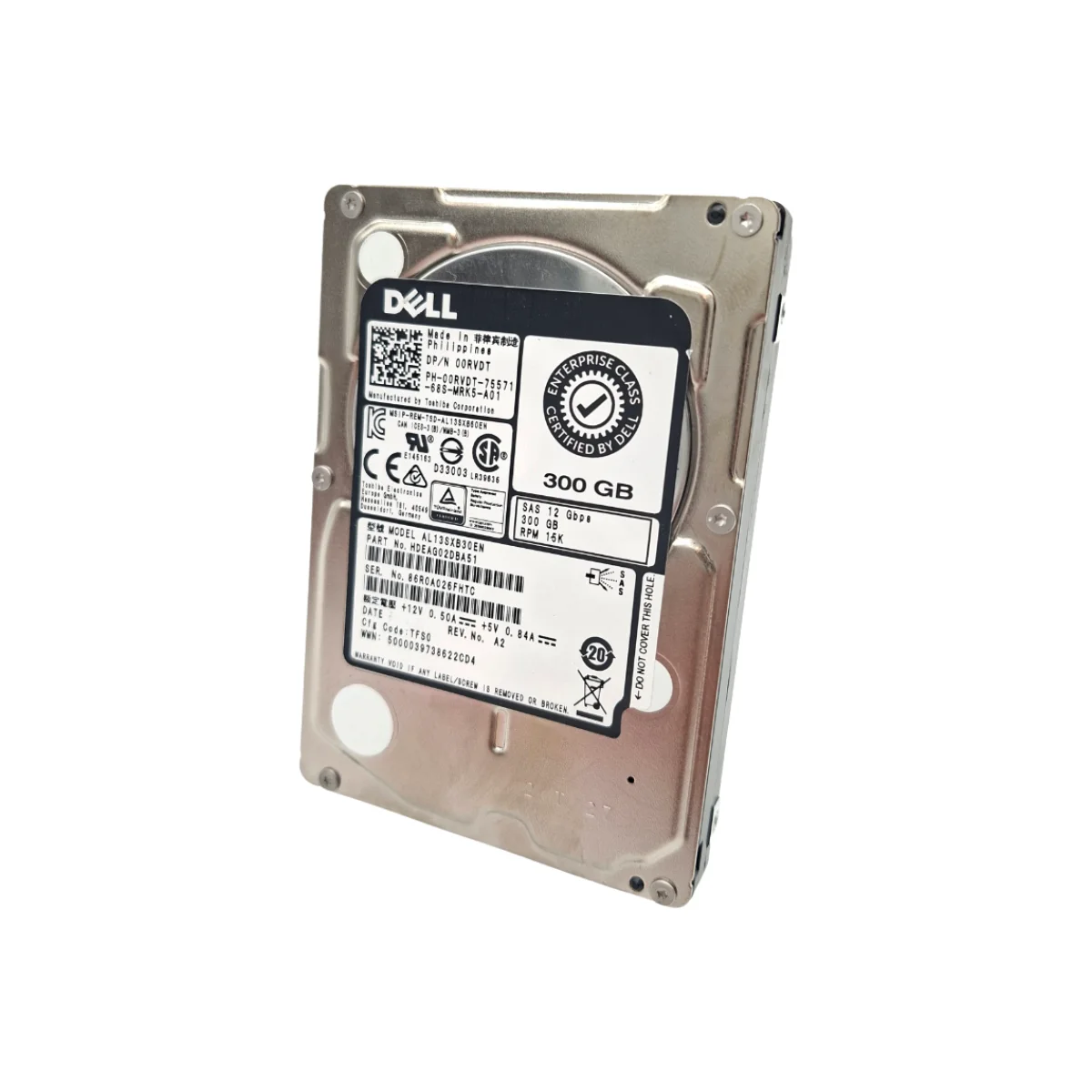 Dell 300GB 2,5" 15k SAS AL13SXB30EN 00RVDT 0RVDT