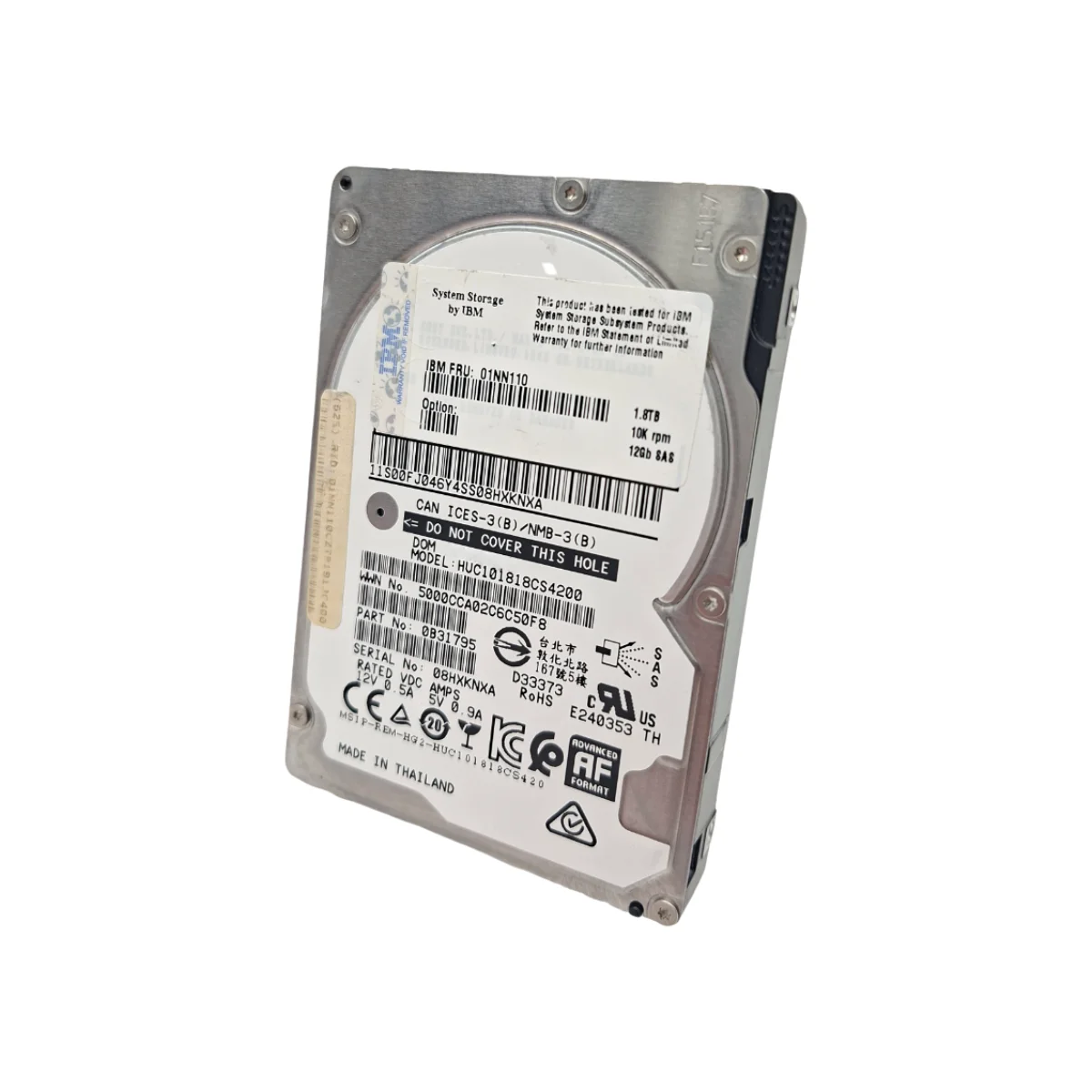 IBM 1,8TB 2,5" 10k SAS HUC101818CS4200 01NN110