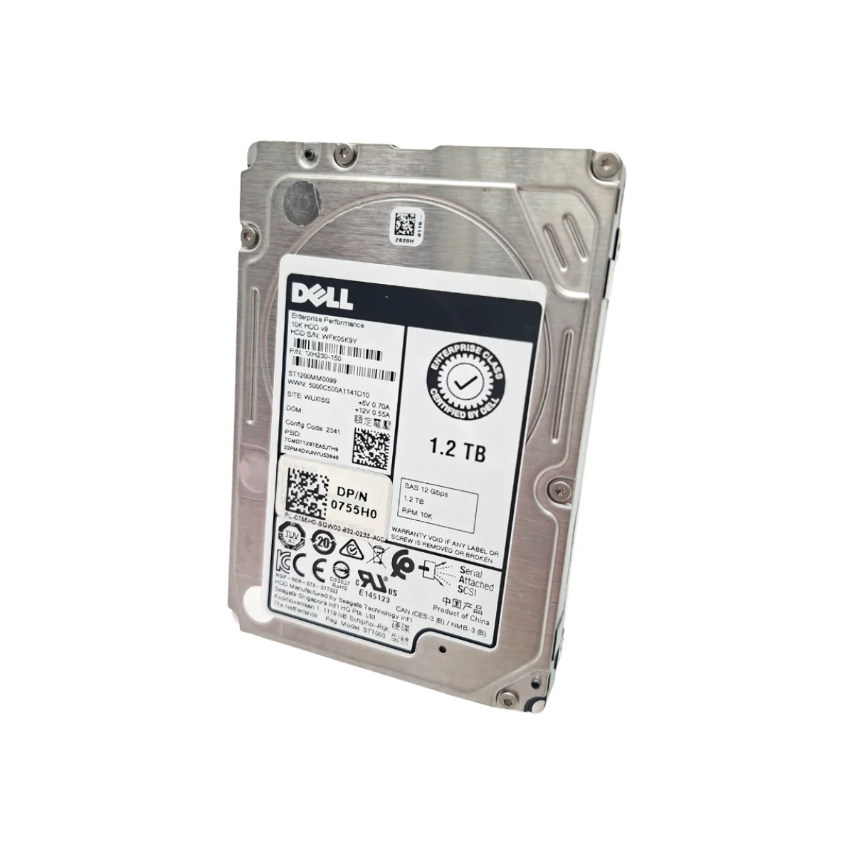 Dell 1,2TB 2,5" 10k SAS ST1200MM0099 0755H0 755H0
