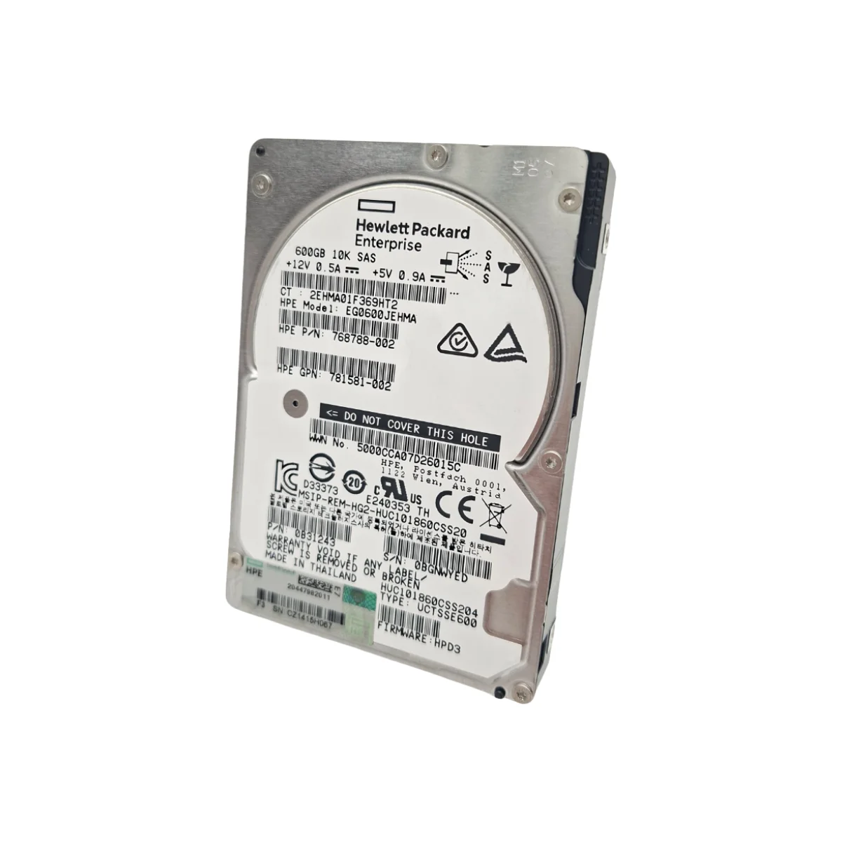 HPE 600GB 2,5" 10k SAS EG0600JEHMA 768788-002