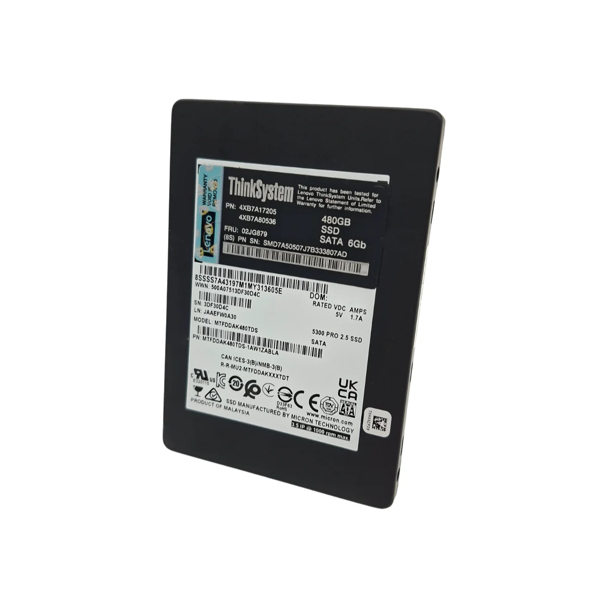 Lenovo 480GB 2,5" SSD SATA MTFDDAK480TDS 4XB7A17205 4XB7A80536