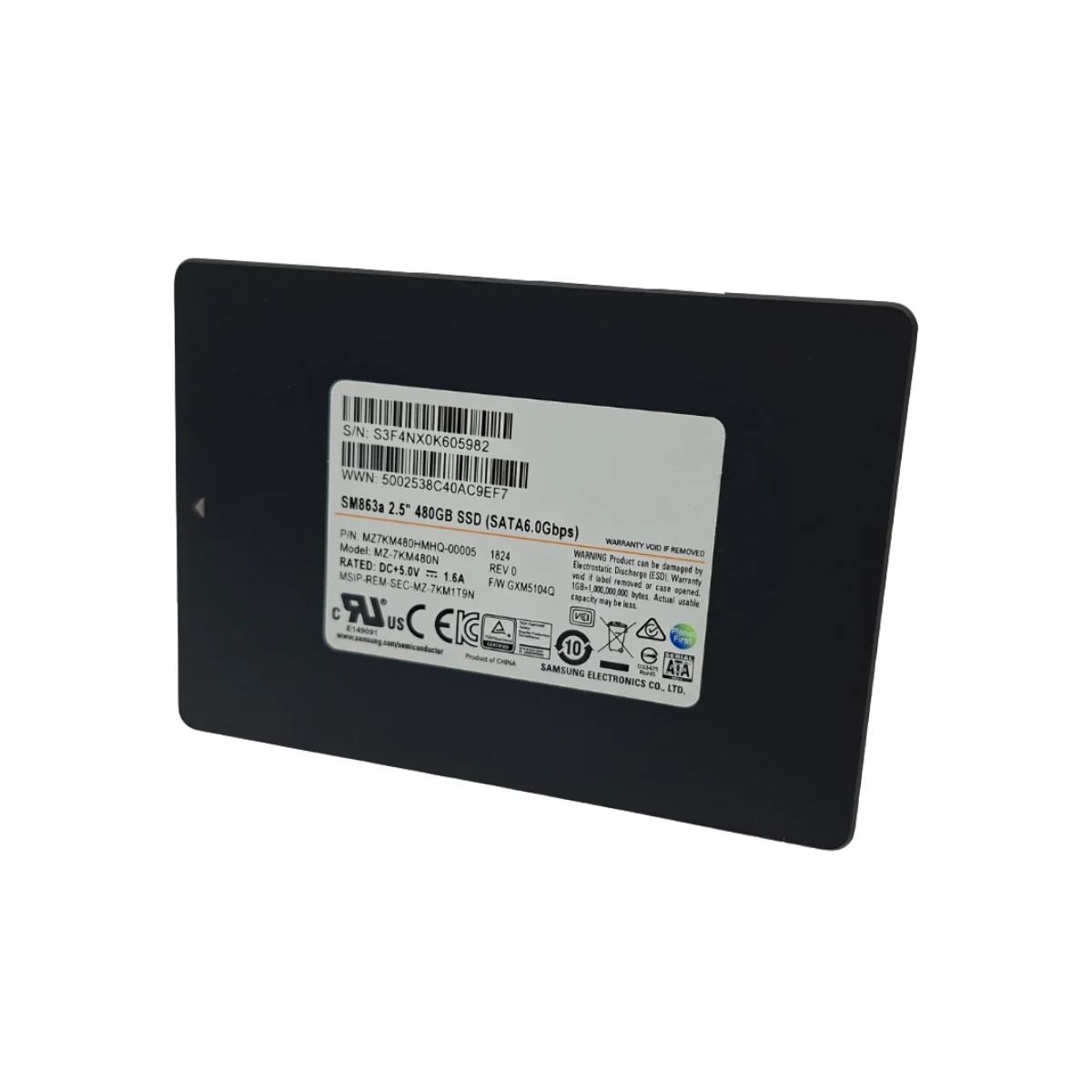 Samsung 480GB 2,5" SSD SATA MZ-7KM480N MZ7KM480HMHQ-00005