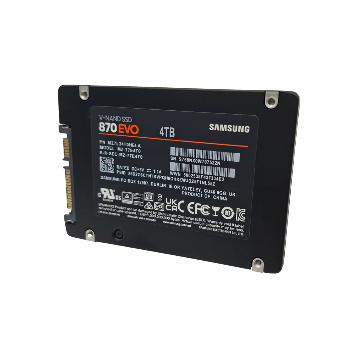 Samsung 4TB 2,5" SSD SATA MZ-77E4T0 MZ7L34T0HELA