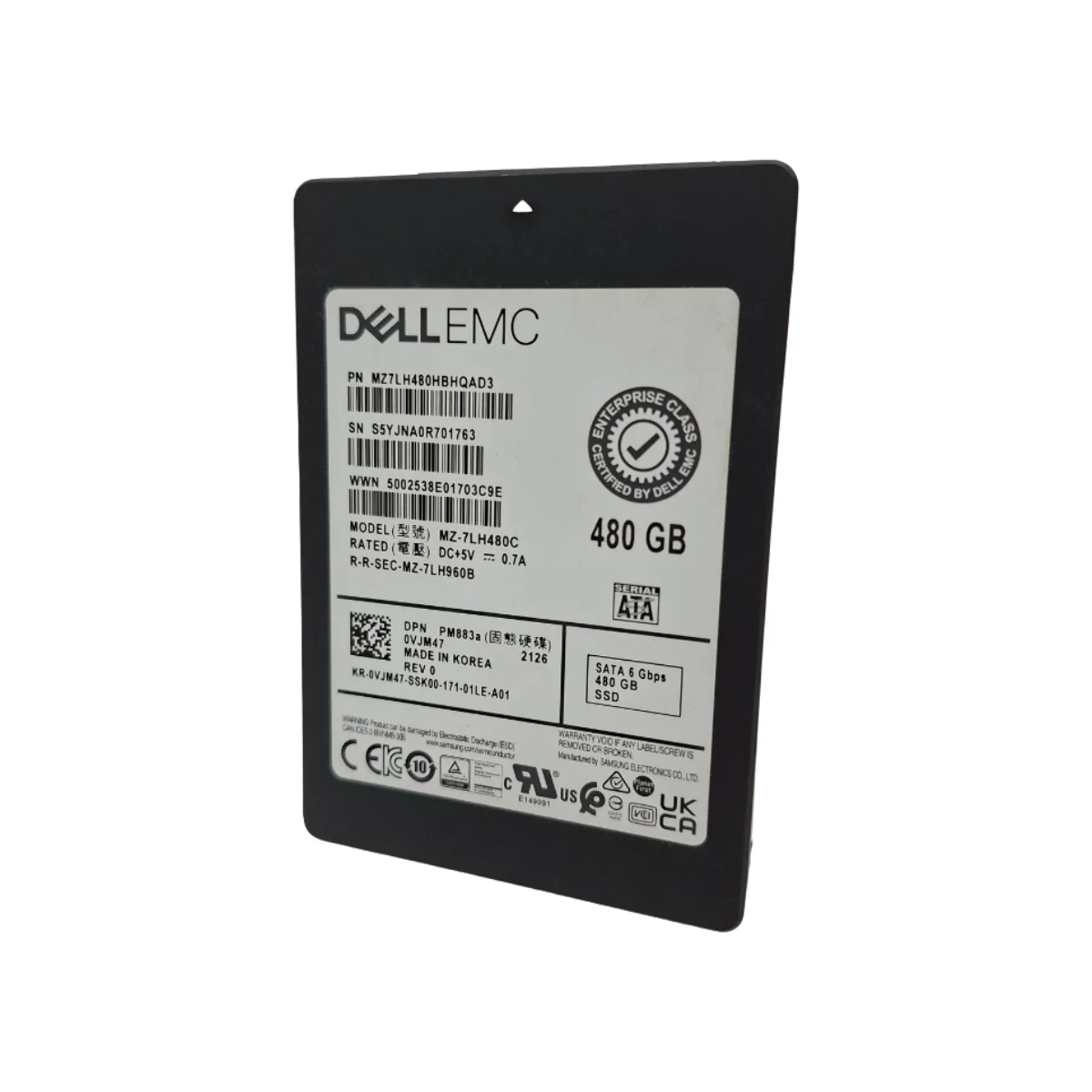 Dell EMC 480GB 2,5" SSD SATA MZ-7LH480C 0VJM47 VJM47