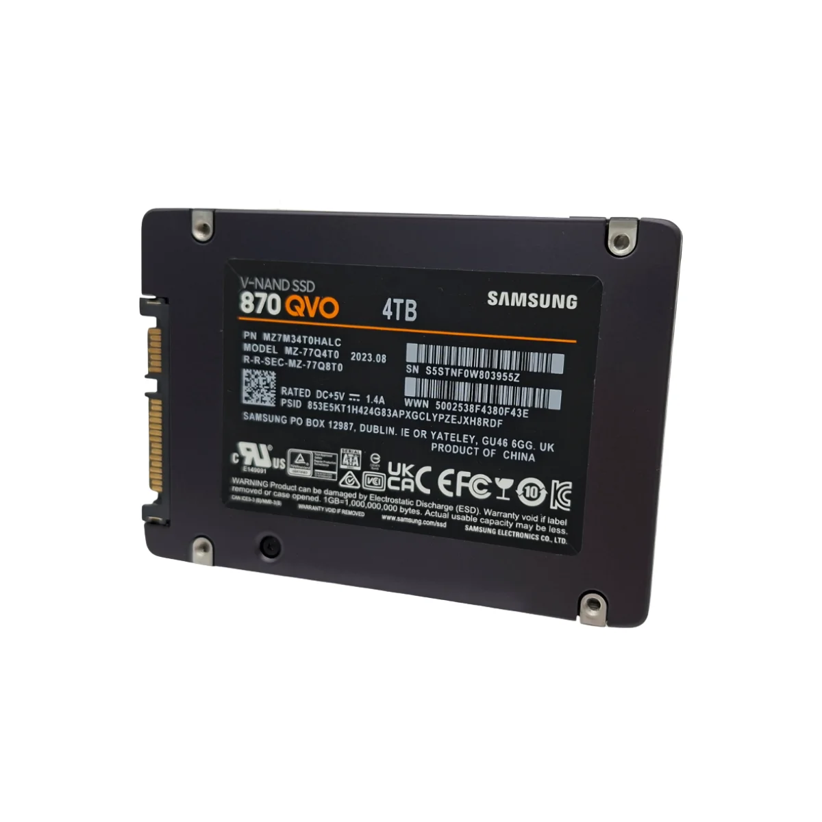 Samsung 4TB 2,5" SSD SATA MZ-77Q4T0 MZ7M34T0HALC
