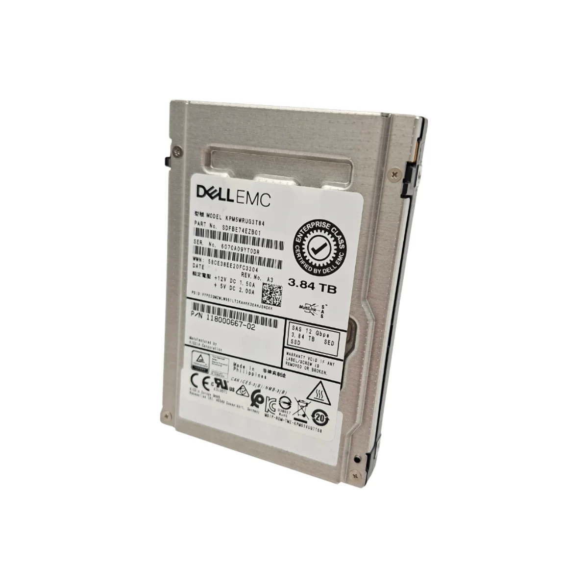 Kioxia Dell EMC 3,84TB 2,5″ SSD SAS KPM5WRUG3T84 118000667-02