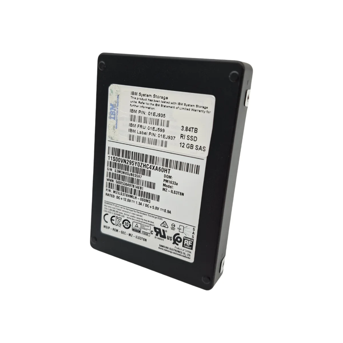 Samsung IBM 3,84TB 2,5″ SSD SAS MZ-ILS3T8N MZILS3T8HMLH-000M3 01EJ935 01EJ599