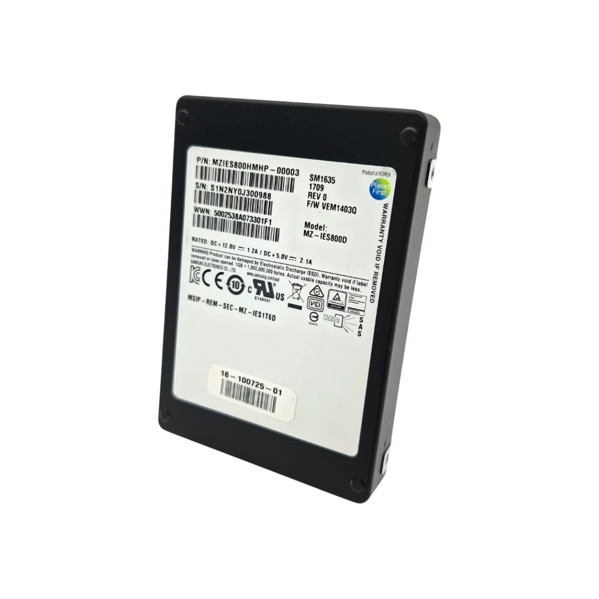 Samsung 800GB 2,5" SSD SAS MZ-IES800D MZIES800HMHP-00003