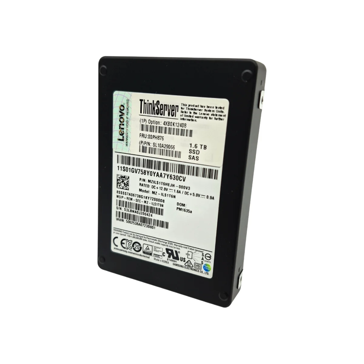 Lenovo 1,6TB 2,5" SSD SAS MZ-ILS1T6N MZILS1T6HEJH-000V3 00PH876