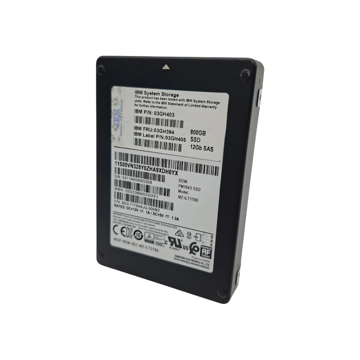 Samsung IBM 800GB 2,5″ SSD SAS MZ-ILT1T90 03GH394 03GH403